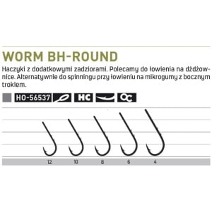 Konks Owner Worm BH-Round 56537 nr.4 9tk