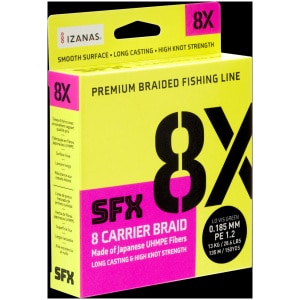 Nöör Sufix SFX 8X braid hot yellow 0,235mm, 20kg, 135m