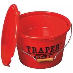 Bait bucket TRAPER 2-part 18L with lid red 53027