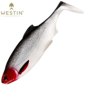 Silikoon Westin ricky the roach shadtail 7cm 2tk Redlight