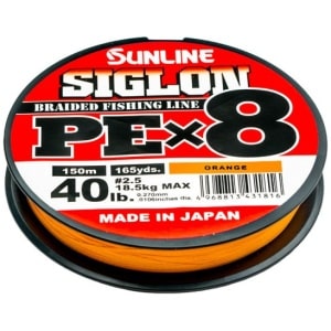 Nöör Sunline Siglon PE X8 #2,5 0,27mm 18,5kg 150m #Orange