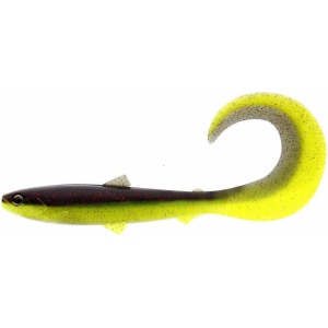 Silikoon Westin Bullteez Curltail 14cm 1tk #Black Chartreuse