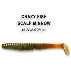 Silicone Crazy-Fish Scalp Minnow 4″ 10cm 4pcs #14