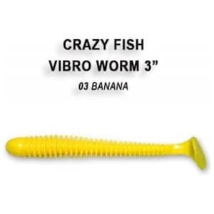 Silikoon Crazy-Fish Vibro Worm 3” 7,5cm 5tk #3