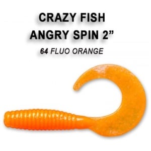 Silicone Crazy-Fish Angry Spin 1″ 2.5cm 8pcs #64