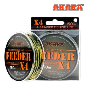 Line Akara Feeder X4 0.14mm, 9kg, 150m camo