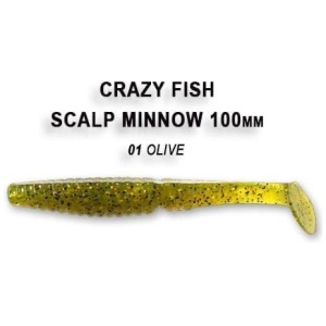 Silicone Crazy-Fish Scalp Minnow 4″ 10cm 4pcs #1