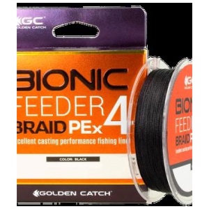 Nöör Golden Catch Bionic Feeder PE X4 #0.8 0,148mm, 150m, 5,8kg #Black