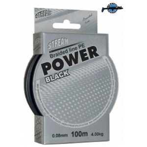 Line Stream Braided line PE Power 0.17mm 100m, 16.3kg black