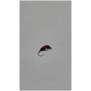 Tungsten marble banana 3mm 0.9g Red with White Crystal