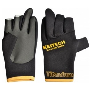 Kindad Keitech Titanium Gloves Color Black SIZE LL