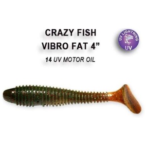 Silicone Crazy-Fish Vibro Fat 4” 10cm 4pcs #14