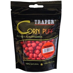 Hook bait TRAPER Corn Puff Strawberry 4mm/20g 15030