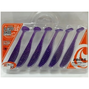 Silicone Reins S-cape shad 3.5" 8.9cm 207UV violet 6pcs