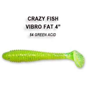 Silicone Crazy-Fish Vibro Fat 4” 10cm 4pcs #54