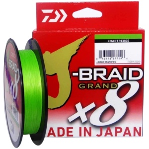 Nöör Daiwa J-Braid x8 PE #1.0 0.13mm 8.5kg 135m Chartreuse