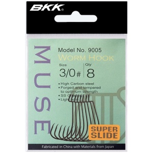 Konks BKK Muse Worm Hook 005 9tk #1/0