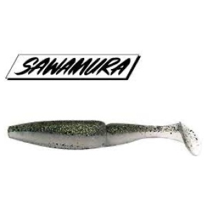 Silicone Sawamura One up shad 4” color #068 10cm 6pcs