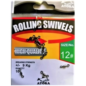 Pööral Atora rolling swivel nr.12 9kg 10tk