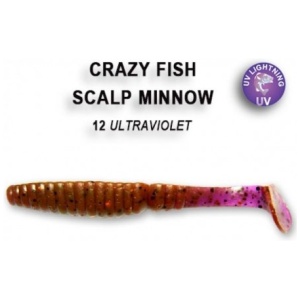 Silicone Crazy-Fish Scalp Minnow 4″ 10cm 4pcs #12