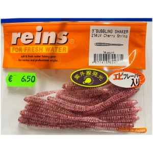 Silikoon Reins 3.0″ Bubbling Shaker 14tk #214UV Cherry Shrimp