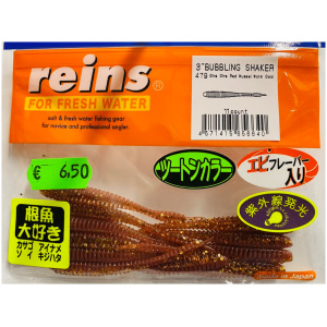 Silikoon Reins 3.0″ Bubbling Shaker 11tk #479 Gira Gira Red Mussel Worm Gold