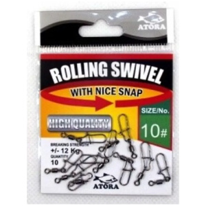 Pööral Atora Rolling Swivel #10 14kg 10tk