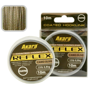 Carp leader material Akara Reflex  Hooklink 10m 50lb 22.7kg Camo Olive LCO-10-50