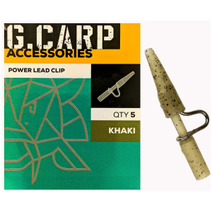 Golden Catch G. Carp Powe Lead Clip Khaki 5tk