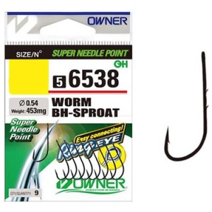 Konks Owner Worm BH-Sproat 6538 9tk #8