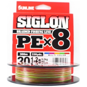 Nöör Sunline Siglon PE X8 #6 0,41mm 300m, 40kg multicolor