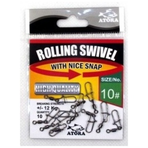 Landing trap Atora Rolling swivel no.12 9kg 10pcs