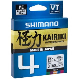 Line Shimano Kairiki X4 Multicolor 0.16mm/6.80kg/150m