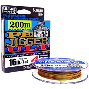 Nöör Sunline PE Jigger ULT X4 #1 0,17mm 200m, 7,7kg multicolor