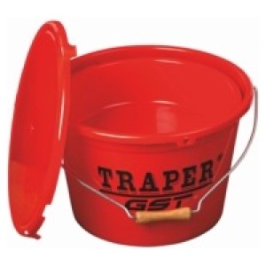 Bait bucket TRAPER 2-part 13L with lid red 53025