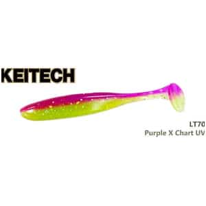 Silikoon Keitech Easy Shiner 3″ 7,5cm 10tk #LT#70T Purple X Chart UV