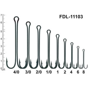 Kaheharuline konks Fanatik FDL-11103 Double Long #1/0 3tk