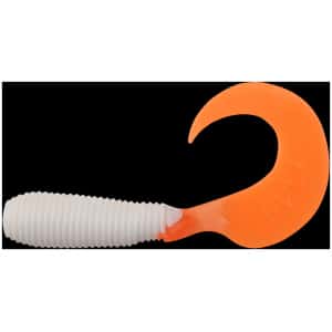 Silikoon Relax Twister 2″ 5cm #TS074 White/Orange (10tk)