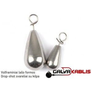 Volfram raskus kiirkinnitusega Drop Shot with loop 1/4oz 7,07g 1tk