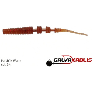Silikoon Perchik Worm 2,2″ 55mm 10tk #34